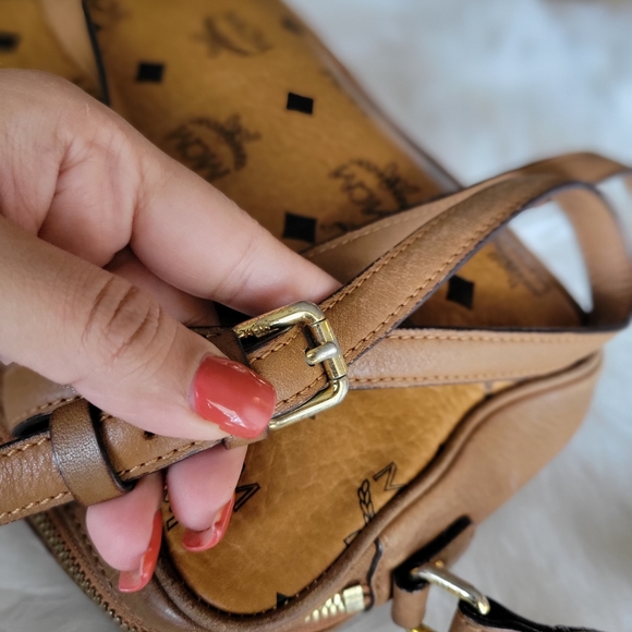 100% Authentic congnac MCM vintage crossbody bag - Picture 14 of 15
